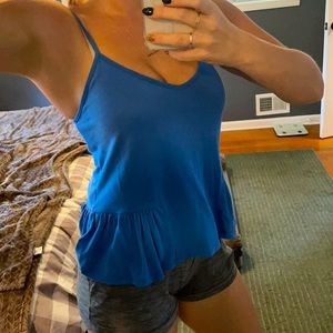 Mossimo Supply Co. Blue Flowy Tank